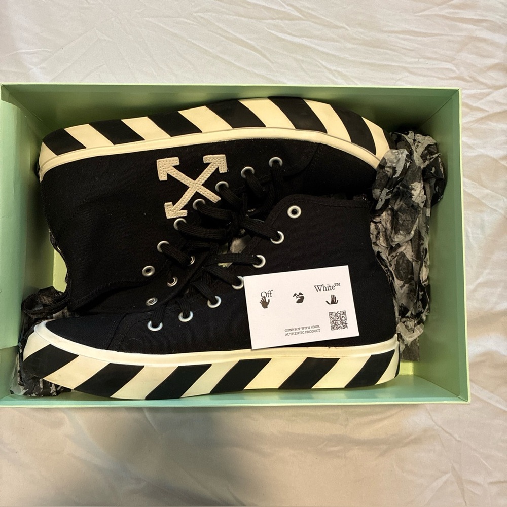 Off-White Black and Cream High-Tops